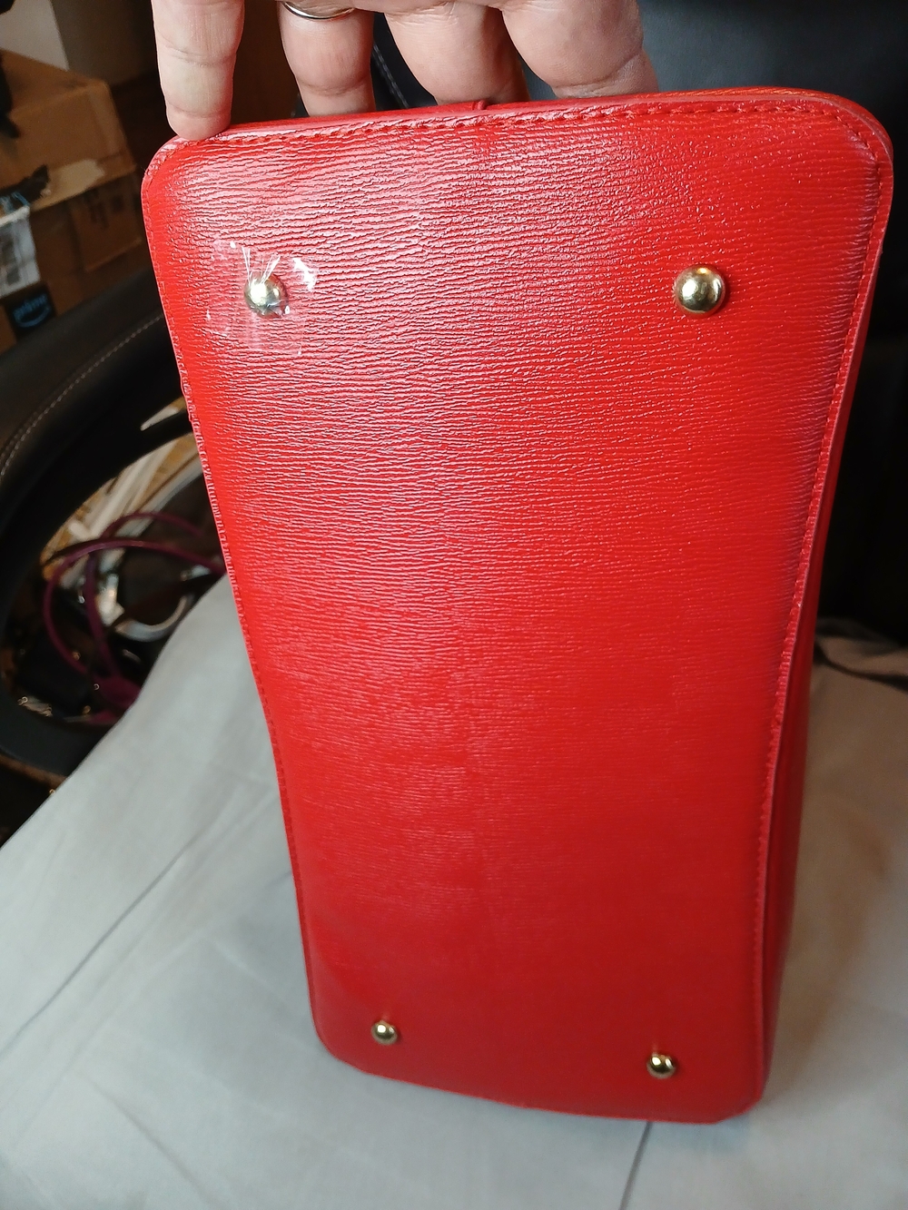 bebe Red Susana Shopper Top-Handle Satchel - Picture 3 of 6